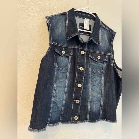 Maurices Dark Blue Denim Vest - Picture 4 of 6